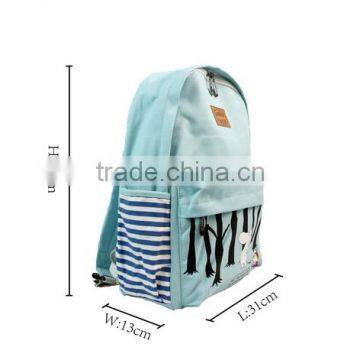 Unisex Fashionable Canvas Zip Bohemia Boho Style Backpack School College Laptop Bag for Teens Girls Boys Students photo-4