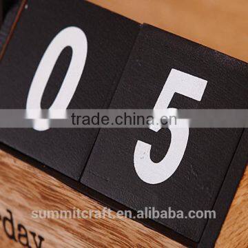Antique Yearly House Design Wooden Desk Calendar photo-3