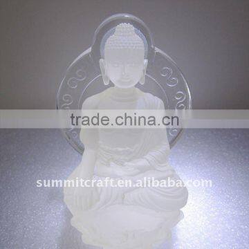 Clear polyresin sitting buddha figurines