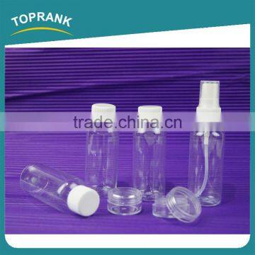 Toprank Clear 6PCS Spray Bottle Pump Jar Plastic Travel Cosmetic Bottle Set Empty Size Travel Kit Bottle With PVC Bag