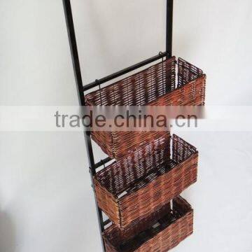 Over the Door Convenient 3 Tiers Metal Hanging Storage Basket photo-2