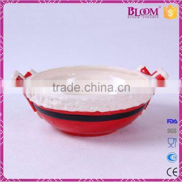Big Christmas Gift Decoration Ceramic Soup Bowl photo-3