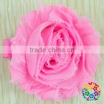 2015 Wholesale Beautiful Red Artificial Chiffon Fabric Flowers For Headbands Hair Accessories photo-4