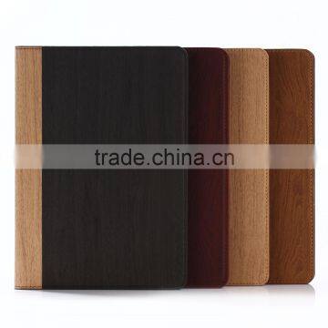 Nature Wood Grain PU Card Bumper/pocket Cell Phone Case for Ipad photo-1