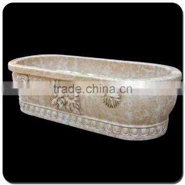 Wholesale House Decor White Marble Freestanding Bathtub photo-2