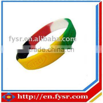 Promotional wristband/Color changing custom embossed silicone wristband