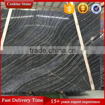 Black Wooden Vein Marble, China Polished Tree Black Marble photo-3