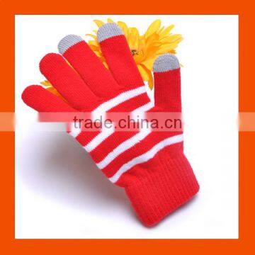 Stripe Knitted Screen Touch IPhone Gloves photo-5
