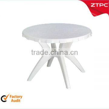 Outdoor plastic round table white color