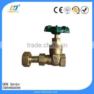 brass complete gas meter gate / stop valve