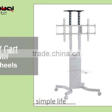 Simple Design TV Floor Stand With Wheels, Vertical Adjustable TV Mount Bracket photo-2
