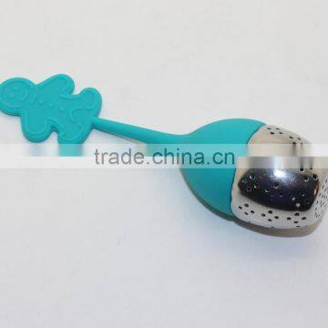 Food Grade Silicone Loose Leaf Tea Infuser,silicone Tea Filter,silicone Tea Strainer With Stainless Steel Ball