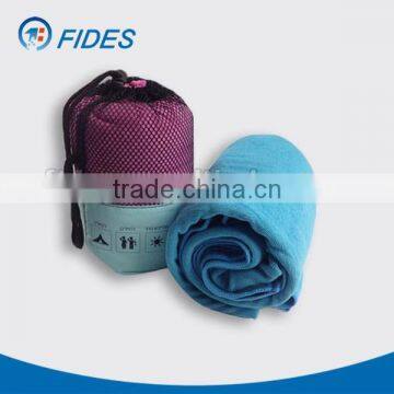 plush soft microfiber sports towel in mesh bag