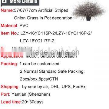57 / 67 / 77 cm Factory Direct Sale Artificial Grass Striped Onion Grass Potted Plants photo-6