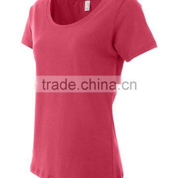 Custom scoop bottom t shirt cheap t shirt for women