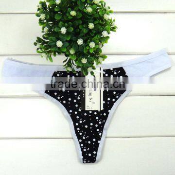 Wholesale Printing Dotted t Back Panties Cotton Panties Women Thong Ladies Underwear photo-5