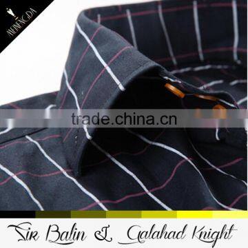 Professionally Offer Long Sleeve Black Ready Made Cotton Mens Casual Shirt 2014 New Style photo-4