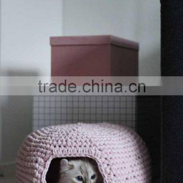 100% Acrylic Clear Crochet Cat Cave Pet Cat Pet Dog Shade Bed photo-3