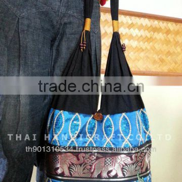 New Thai Silk Embroidered Handbag Tote Bag