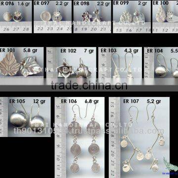 Thai Karen Silver Earring Jewelry 925 Sterling Silver