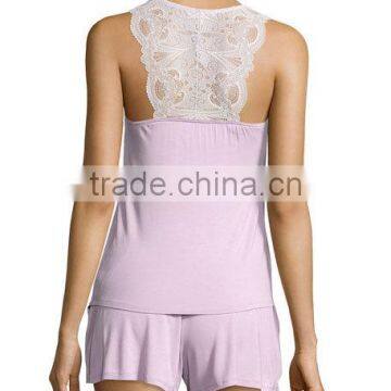 New Design Women's Pajamas Sexy Hot Shorts/lace Tank Top for Ladies photo-2