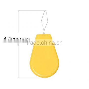 High Quality Yellow Teardrop Shaped Steel Bow Wire Home Uses Portable Needle Threader photo-2