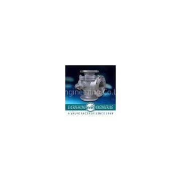 Three Rolls Stainless Steel Ball Valve / Nitric acid DN15-DN150 Manual Cast Iron Ball Valve With Lon