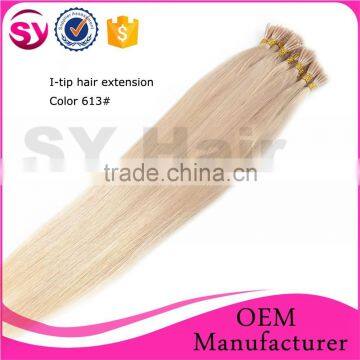New Arrival 100 Human Hair I-Tip Hair Extension, Factory Wholesale Price Brazilian Human Hair Sew In Weave photo-4