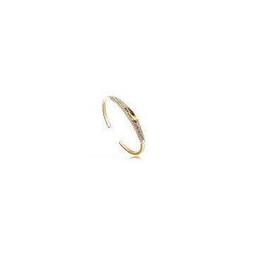 Trendy Woman Gold Plated Cuff Bangle Support Yellow Gold / Rhodium