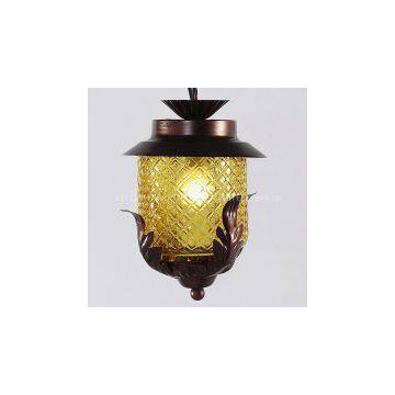 Flush Mount 1 Light Classical Droplight Restoring Ancient Ways Antique Brass Spray Lacquer Glass Metal