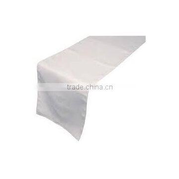 White satin table runner and banquet satin table runner