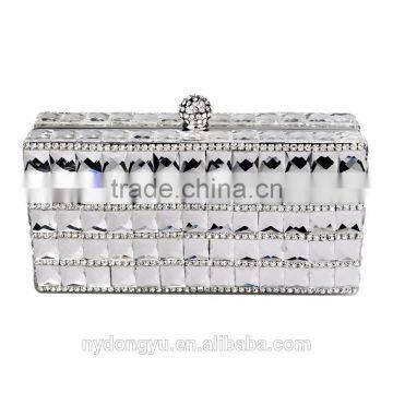 latest rhinostone silver fancy clutch bag / 3 color rhino purse Evening handbag Gorgeous Bridal Wedding Purse Party bag Handbag