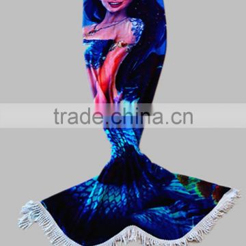 Custom Mermaid Tail Beach Towel