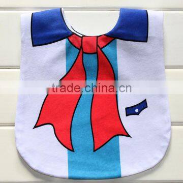 3 layer design waterproof 100% organic cotton baby bandana drool bib