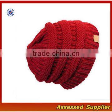 OEM Classical high quality bobble winter knit beanie hat women knit hat for sale free sample hat