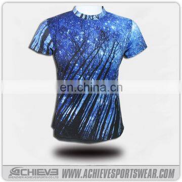 2017 fitness sublimation sport t shirt, fashion t-shirts wholesale fitness clothing