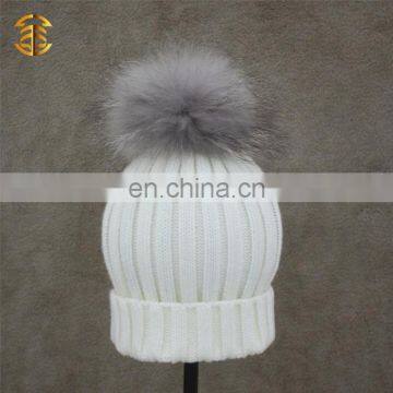 Fashion Cheap Winter Wool CC Beanie Hat with Pom Poms