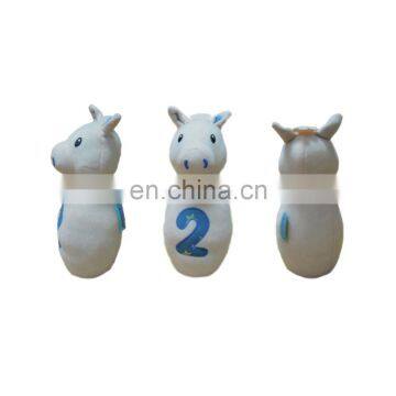 Customized No.2 bowling ball,animal Plush Toy ,Baby Bed Bell Rattle Toys Baby Wrist Rattle B0092 Shenzhen toy factory