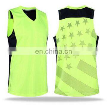 Top men fluorescent green sublimation basketball jersey logo design