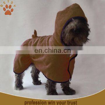 highly absorbent super pet bathrobe with hat clothes drying