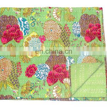 wholesale indian kantha quilts / Bed covers Traditional Tropicana kantha quilt wholesale From Jaipur