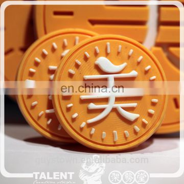 custom rubber 3d model logo silicon label badge