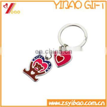 2017 customized metal keychain / Zinc Alloy soft enamel keychain