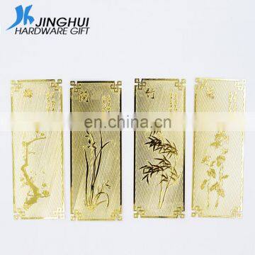 Personalized Metal Craft Unique Design Engraved Custom Logo Metal Bookmark