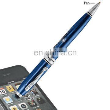 new twist multi function alumimum metal ballpoint ball pen with capacitive stylus ball pen