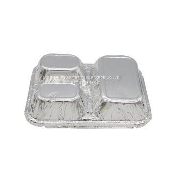 Disposable 4 Compartment Aluminum Foil Meal Tray With Lid photo-5