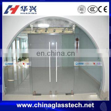 Tempered glass commercial gate aluminium frame american front door