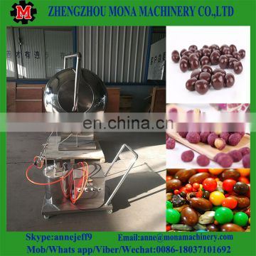 Almond nuts sugar coating machine | Chocolate coating/ enrobing pan machine for sale | Sugar coater