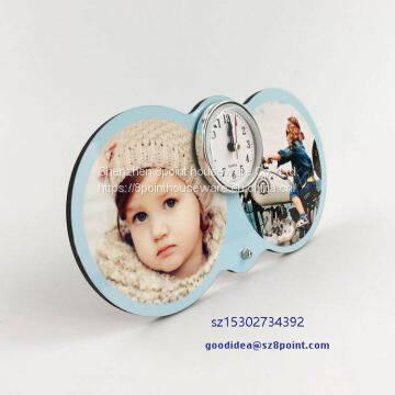 Sublimation MDF wood table clock cartoon design blank for dye sublimation