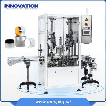 Full automatic filling and capping machine for cosmetic jar